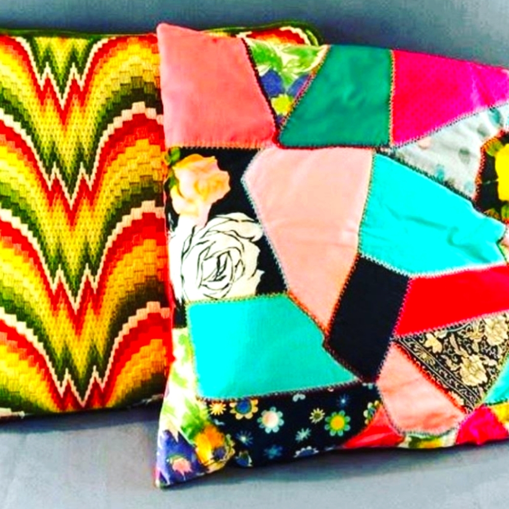 Retro vintage throw pillows